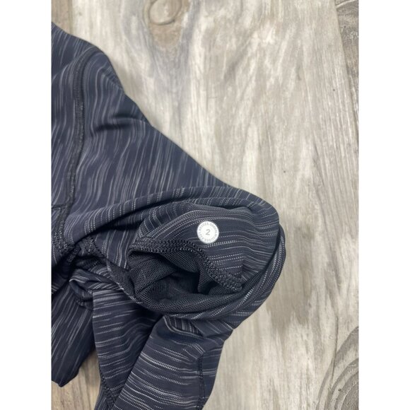 Lululemon Power Thru High Rise Tight Leggings 2 28" Heathered Black Pockets - Picture 6 of 11
